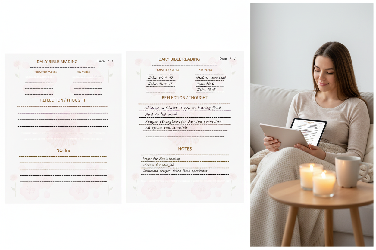 Prayer journal collage